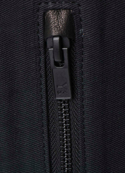 COTTON LINEN TWILL / LEATHER BACKPACK