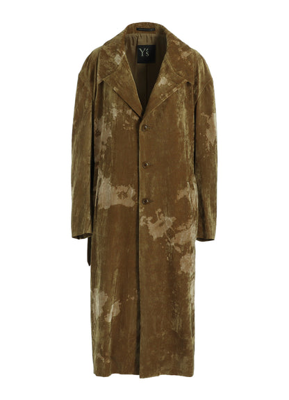 DISCHARGE-PRINTED VELVET BIG JACKET