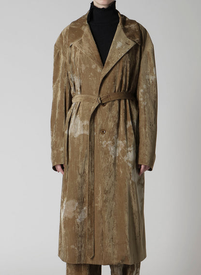 DISCHARGE-PRINTED VELVET BIG JACKET