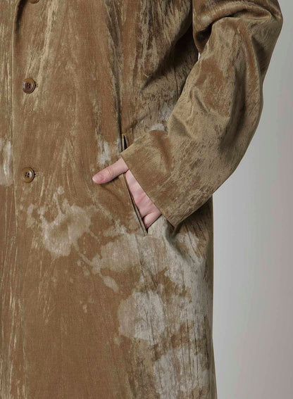 DISCHARGE-PRINTED VELVET BIG JACKET