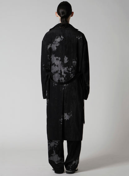 DISCHARGE-PRINTED VELVET BIG JACKET