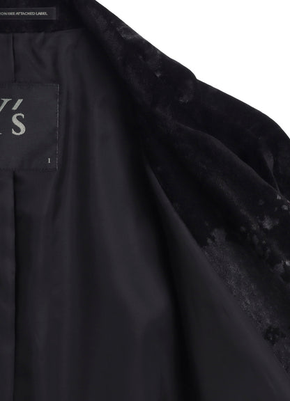 DISCHARGE-PRINTED VELVET BIG JACKET