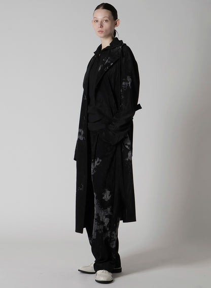DISCHARGE-PRINTED VELVET BIG JACKET