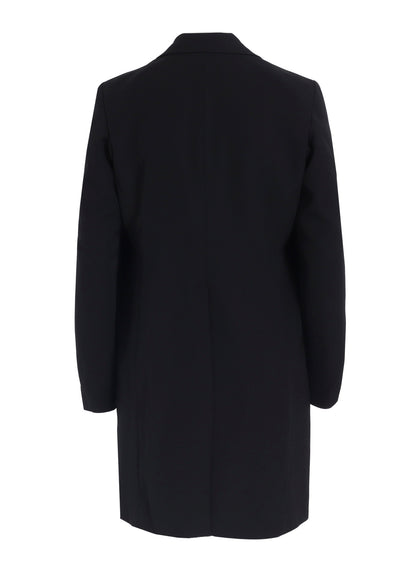 WOOL GABARDINE PEAKED LAPEL JACKET