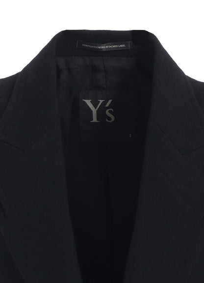 MILLING WOOL SERGE PEAKED LAPEL JACKET