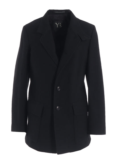 MILLING WOOL SERGE NOTCHED LAPEL JACKET