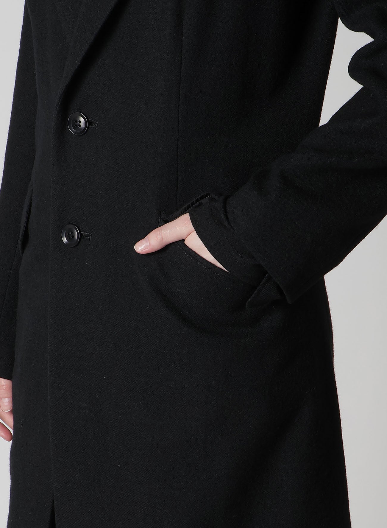 MILLING WOOL SERGE NOTCHED LAPEL JACKET