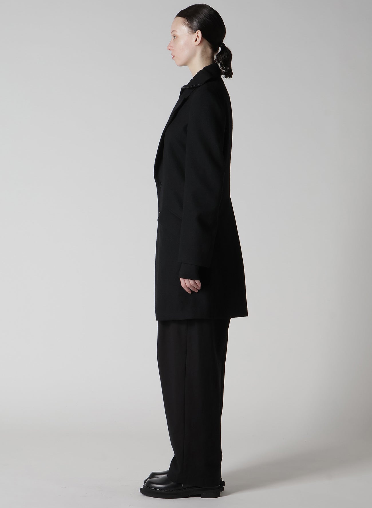 MILLING WOOL SERGE NOTCHED LAPEL JACKET