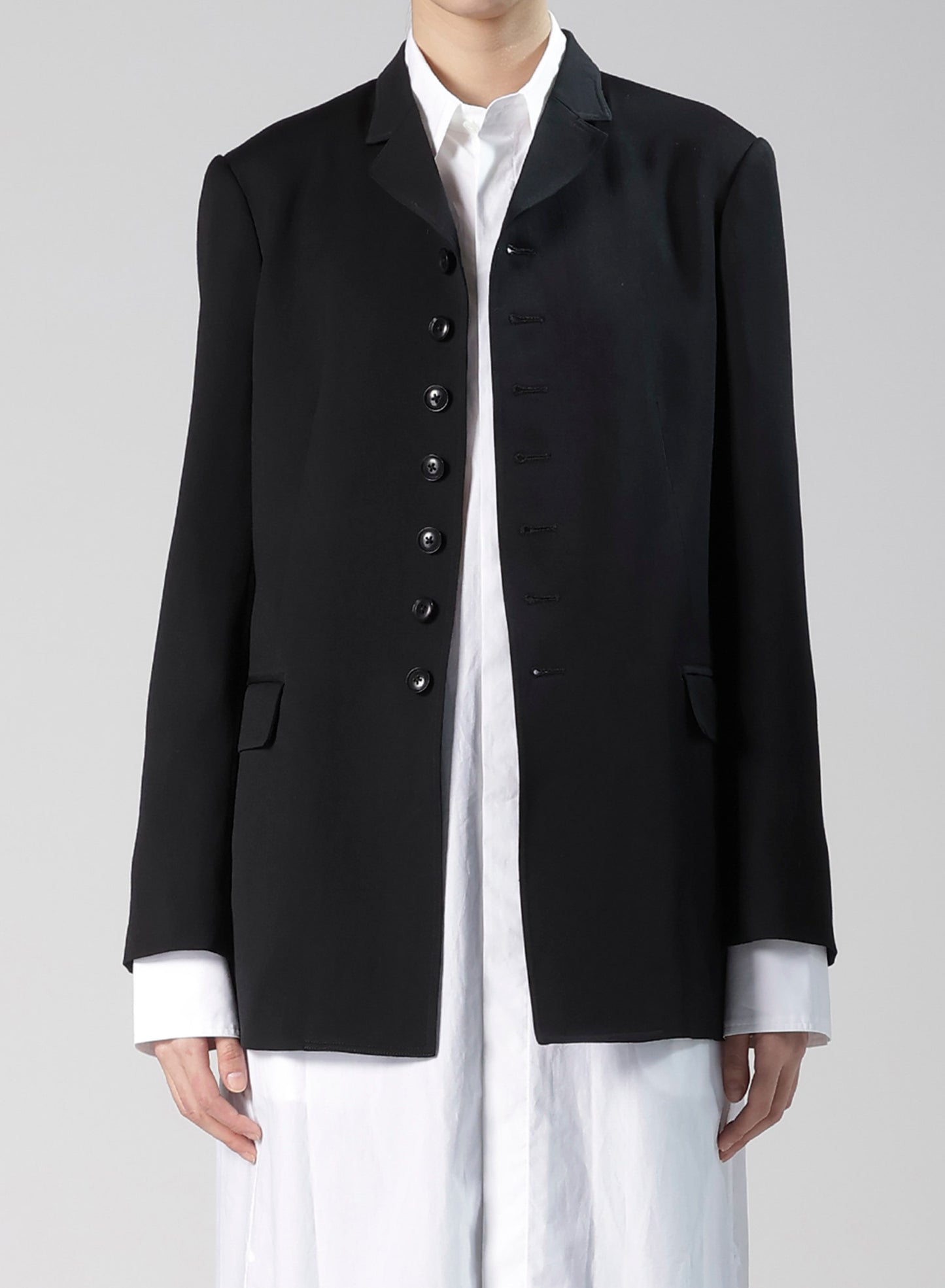 WOOL GABARDINE TAILORED JACKET