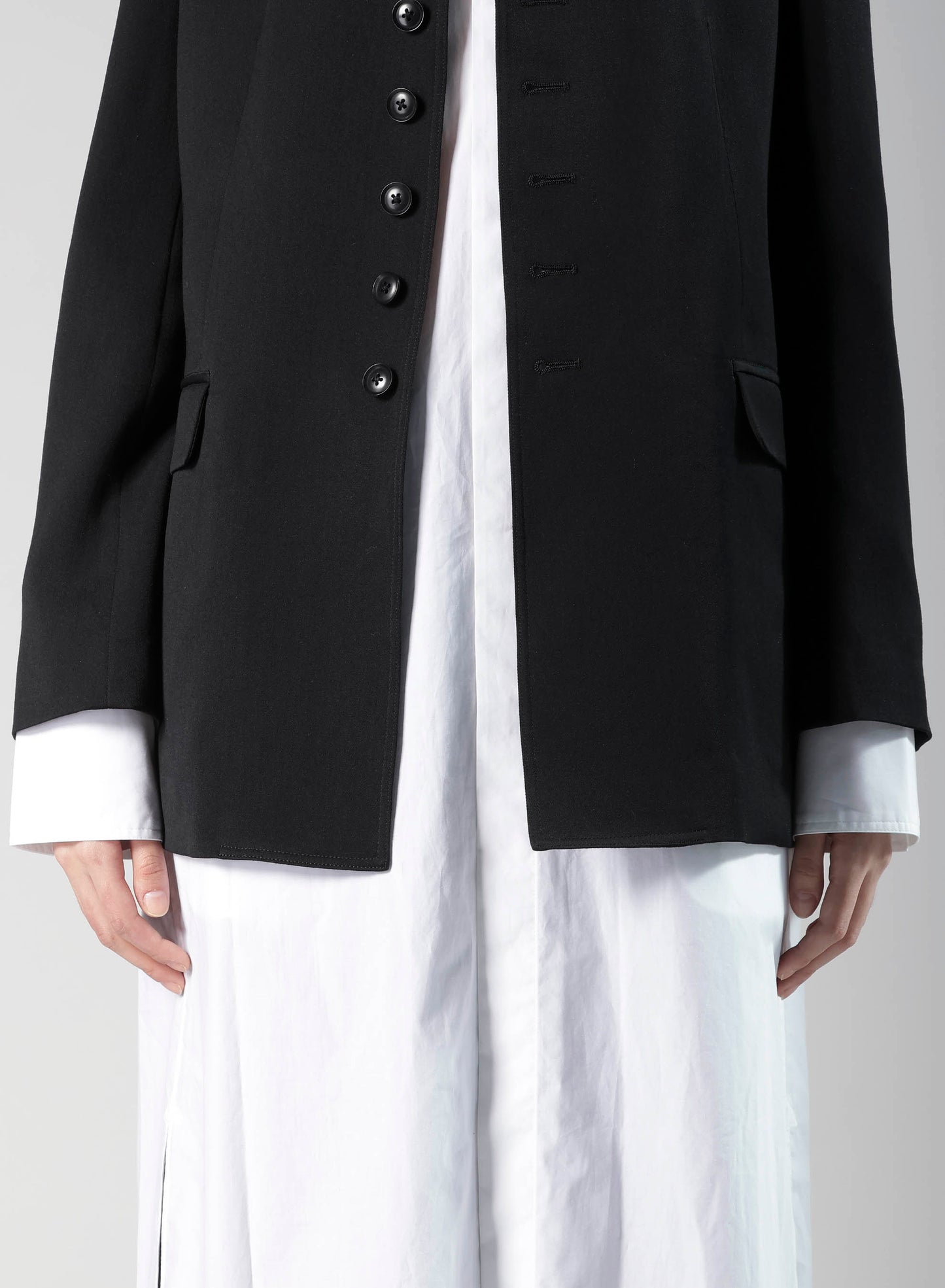 WOOL GABARDINE TAILORED JACKET