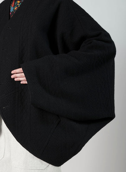 CABLE JQ KNIT DOLMAN SLEEVE JACKET