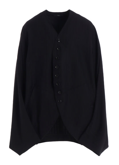 VISCOSE TWEED STRIPE DOLMAN SLEEVE JACKET
