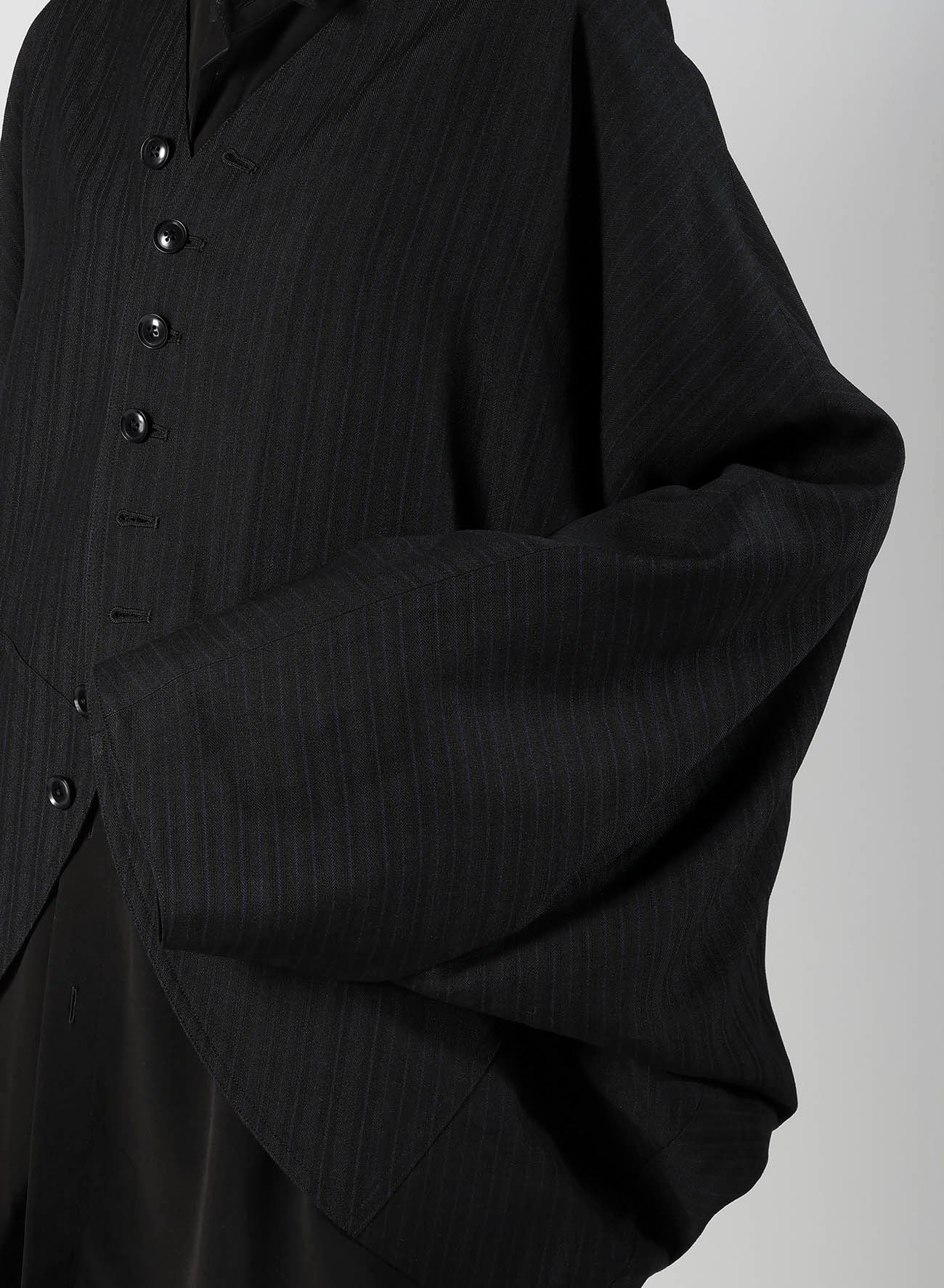 VISCOSE TWEED STRIPE DOLMAN SLEEVE JACKET