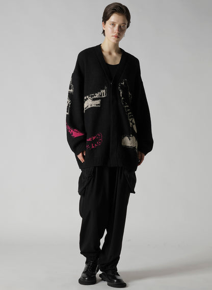 REVERSIBLE INTARSIA W JQ CARDIGAN
