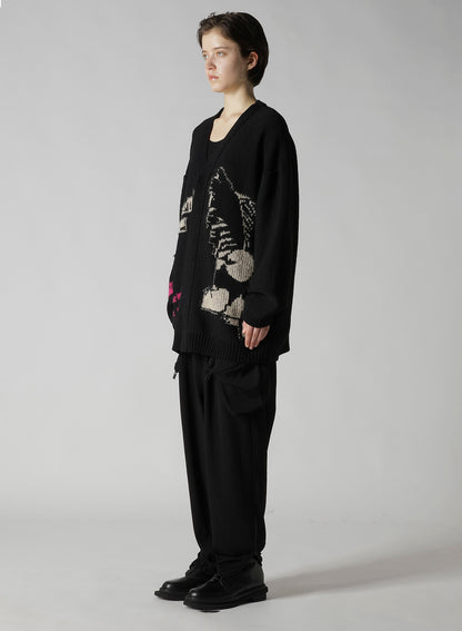 REVERSIBLE INTARSIA W JQ CARDIGAN
