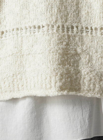THICK SLUB JERSEY CURLED COLLAR PULLOVER