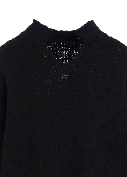 THICK SLUB JERSEY CURLED COLLAR PULLOVER