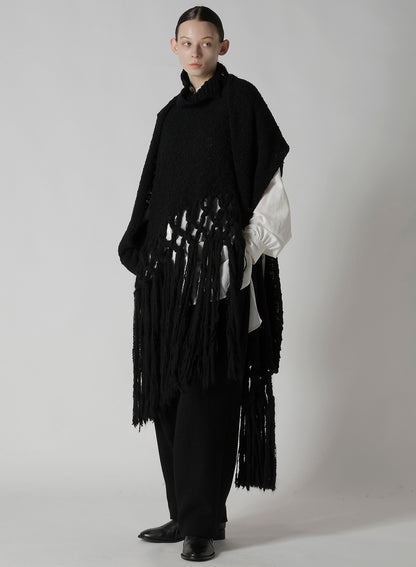 THICK SLUB JERSEY FRINGE VEST