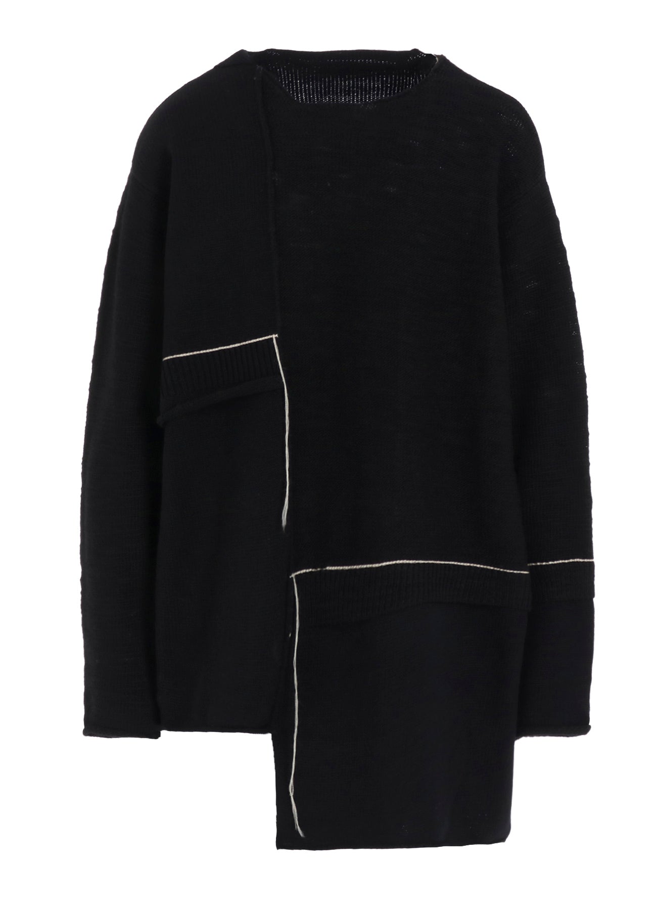 PATCHWORK CREW NECK PULLOVER