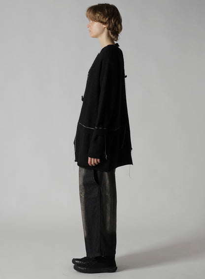 PATCHWORK CREW NECK PULLOVER