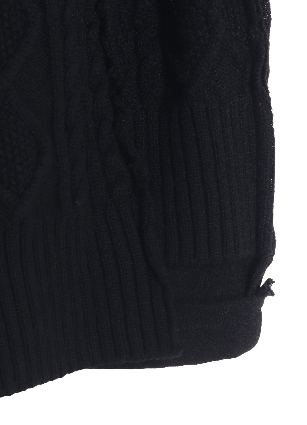 DECONSRUCTED DESIGN CABLE KNIT PULLOVER