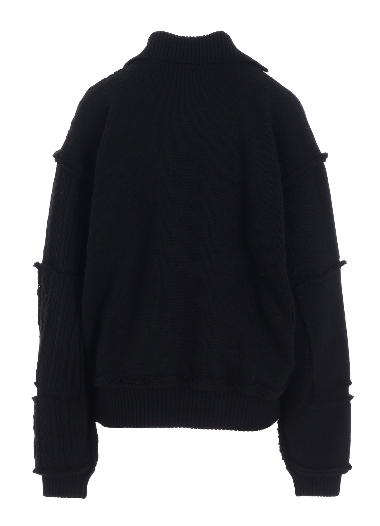 DECONSTRUCTED DESIGN CABLE KNIT CARDIGAN – THE SHOP YOHJI YAMAMOTO