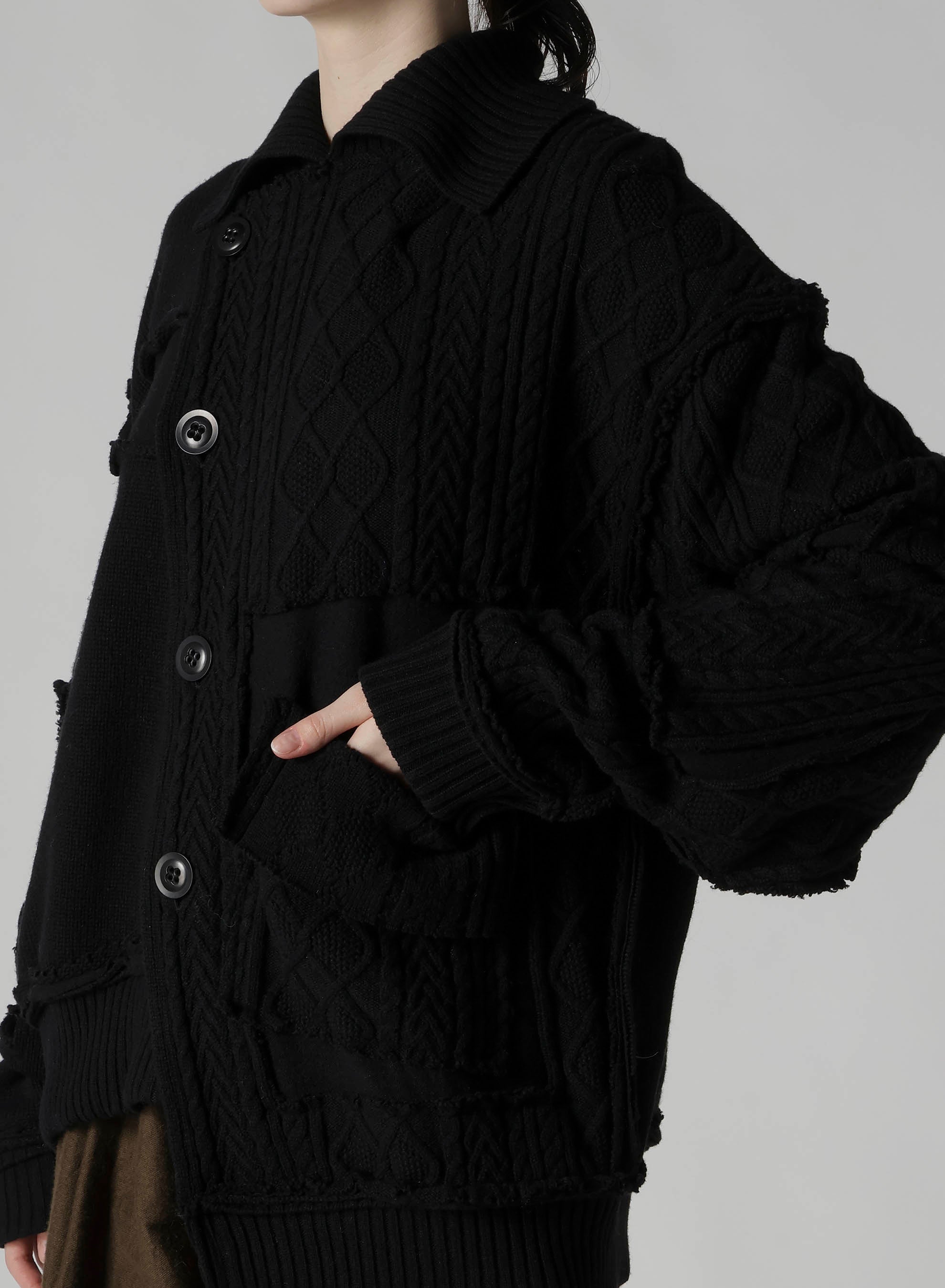 トップス Ground Y Yohji Yamamoto GY Cardigan 14-GAUGE LAYERED CARDIGAN – THE SHOP YOHJI YAMAMOTO