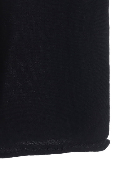 WOOL ASYMMETRIC CREW NECK PULLOVER