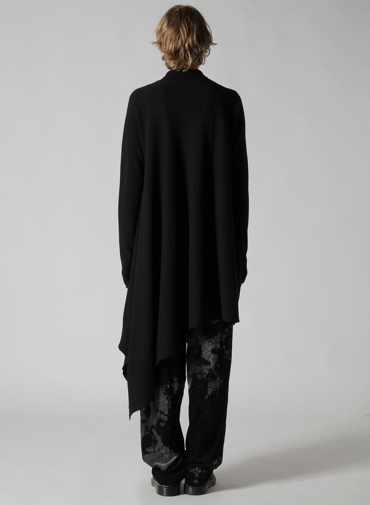WOOL ASYMMETRIC LONG CARDIGAN