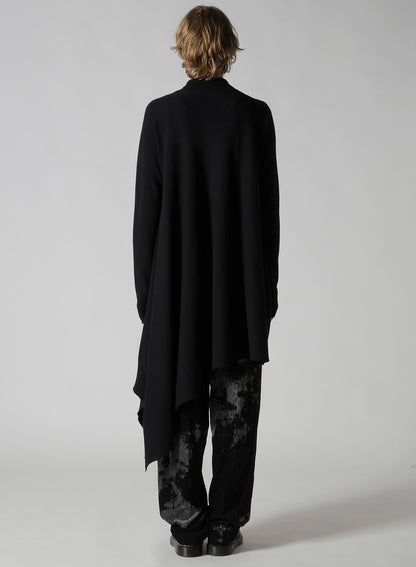 WOOL ASYMMETRIC LONG CARDIGAN