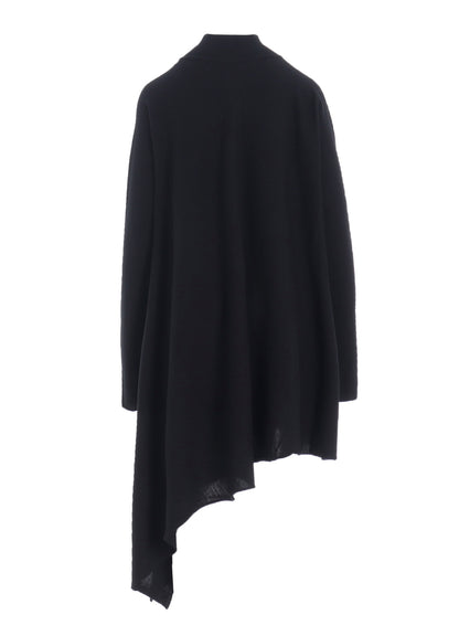 WOOL ASYMMETRIC LONG CARDIGAN