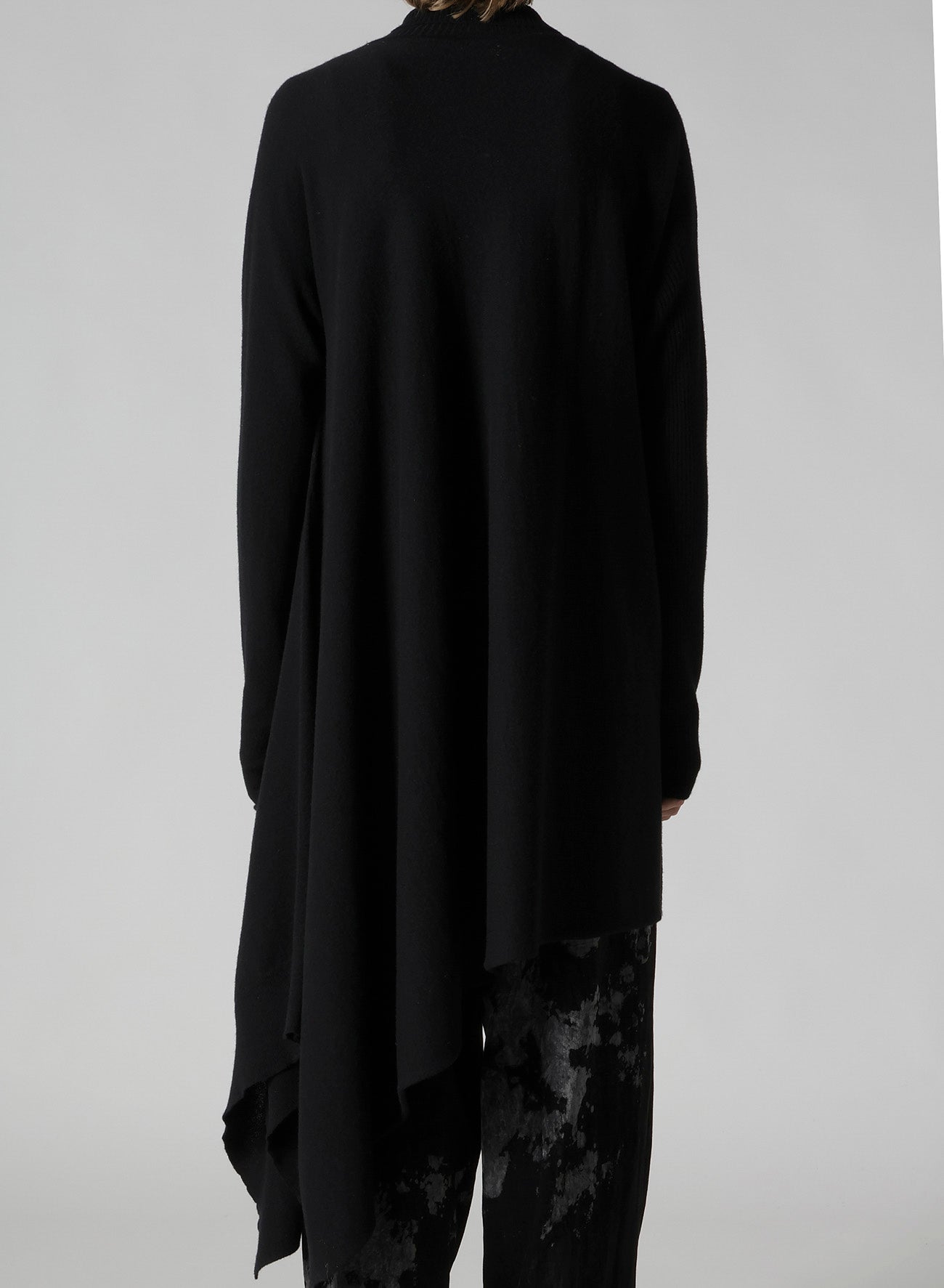 WOOL ASYMMETRIC LONG CARDIGAN