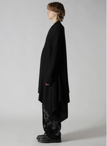 WOOL ASYMMETRIC LONG CARDIGAN