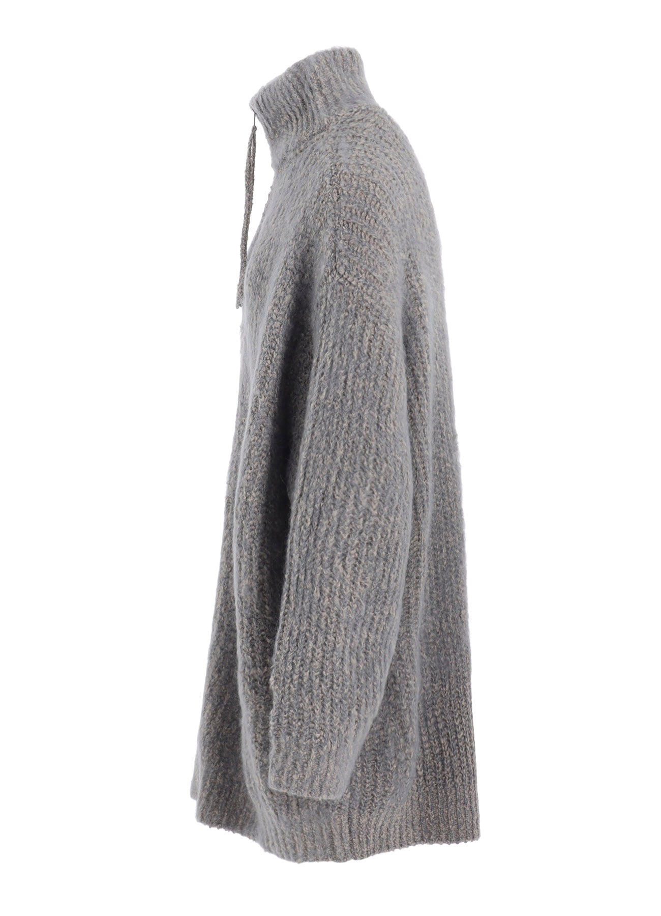 FLEECE RAISED ZIP-UP CARDIGAN