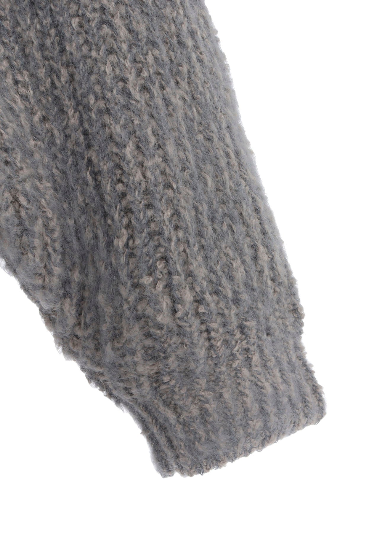 FLEECE RAISED ZIP-UP CARDIGAN