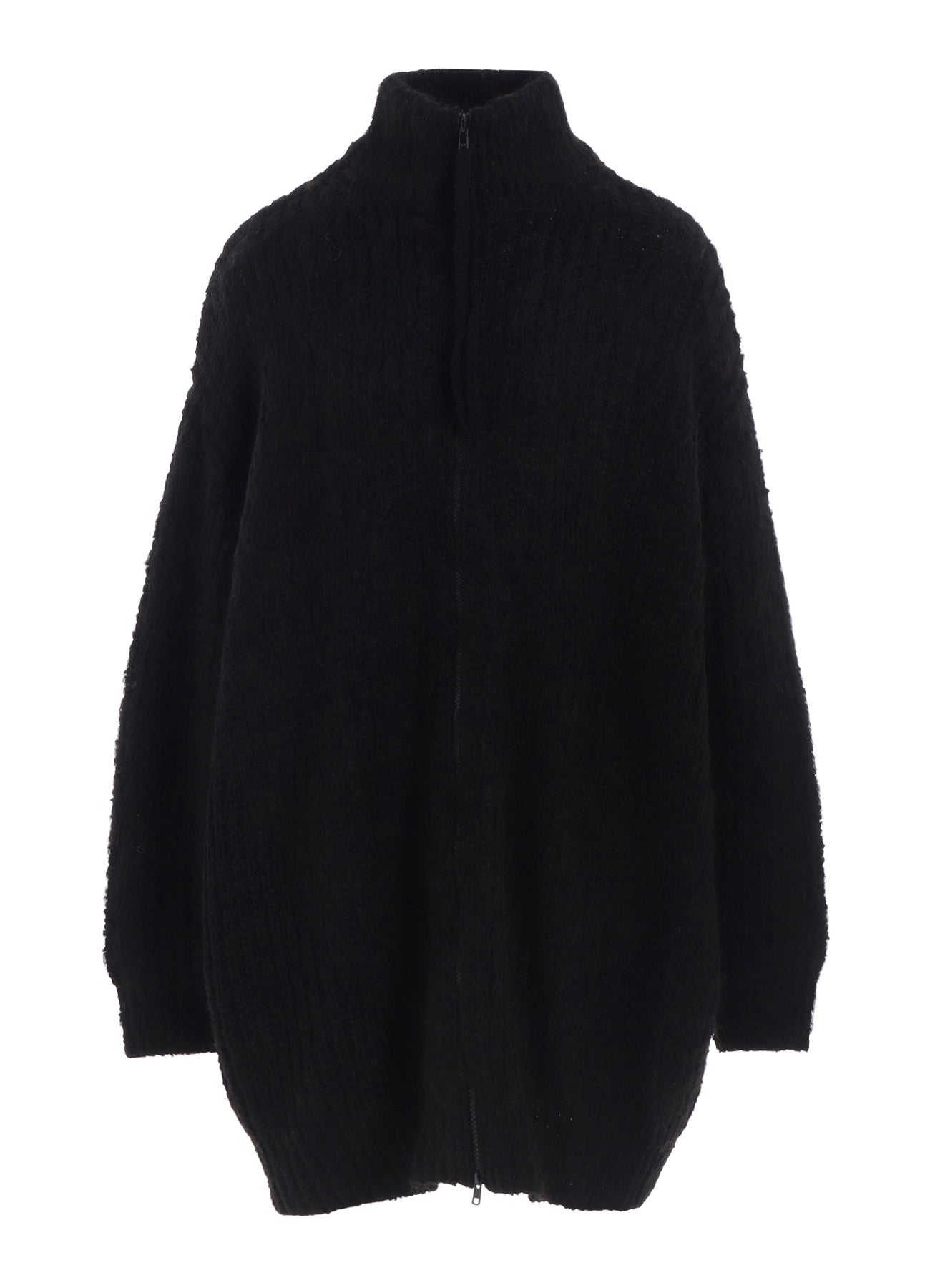 FLEECE RAISED ZIP-UP CARDIGAN