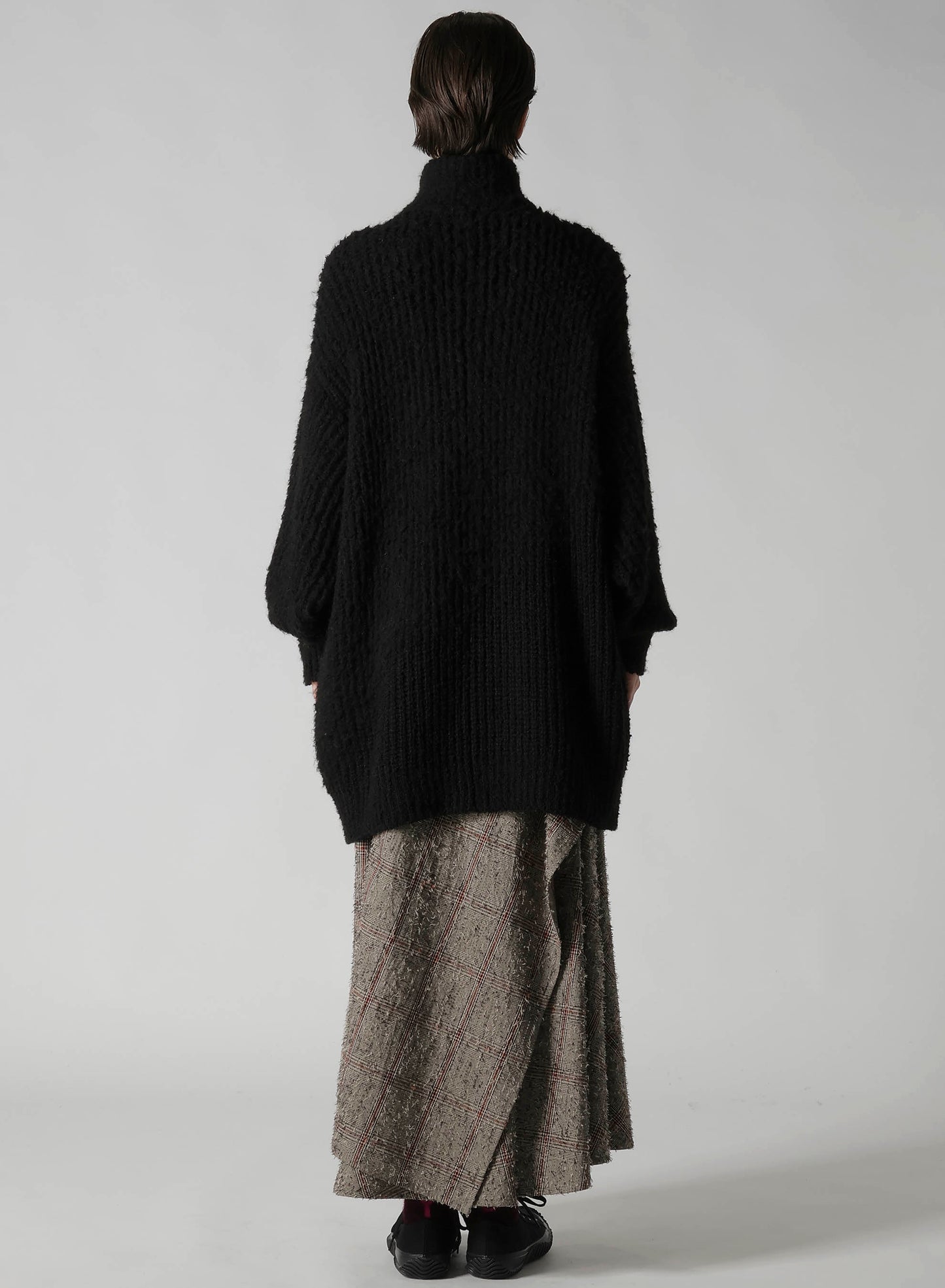 FLEECE RAISED ZIP-UP CARDIGAN