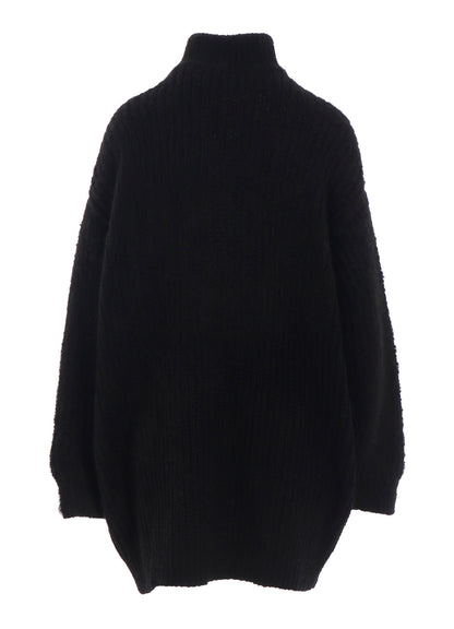 FLEECE RAISED ZIP-UP CARDIGAN