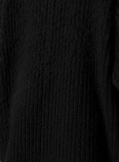 FLEECE RAISED ZIP-UP CARDIGAN
