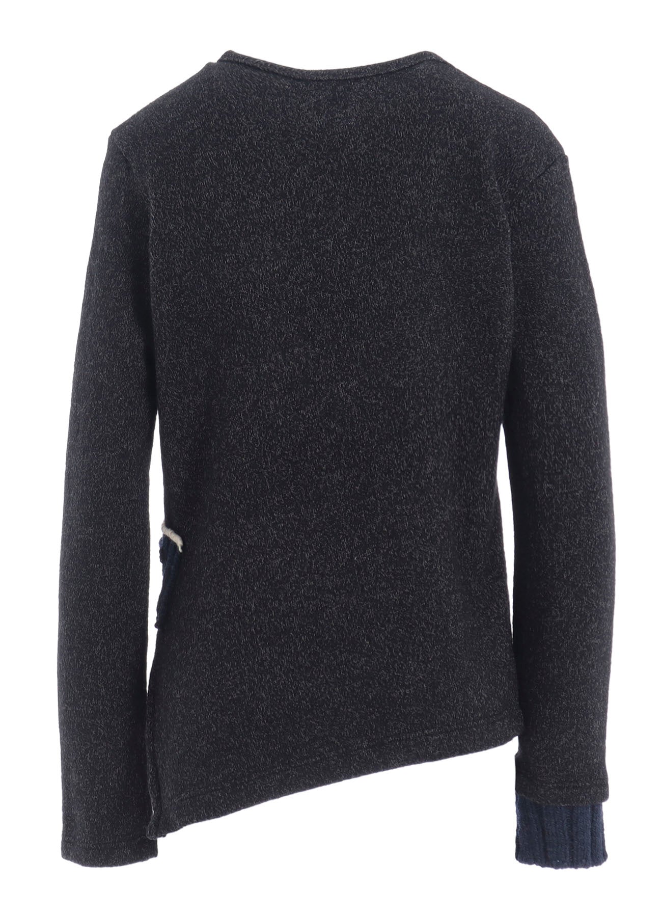 KNIT CONBINATION ASSYMETRIC PULLOVER