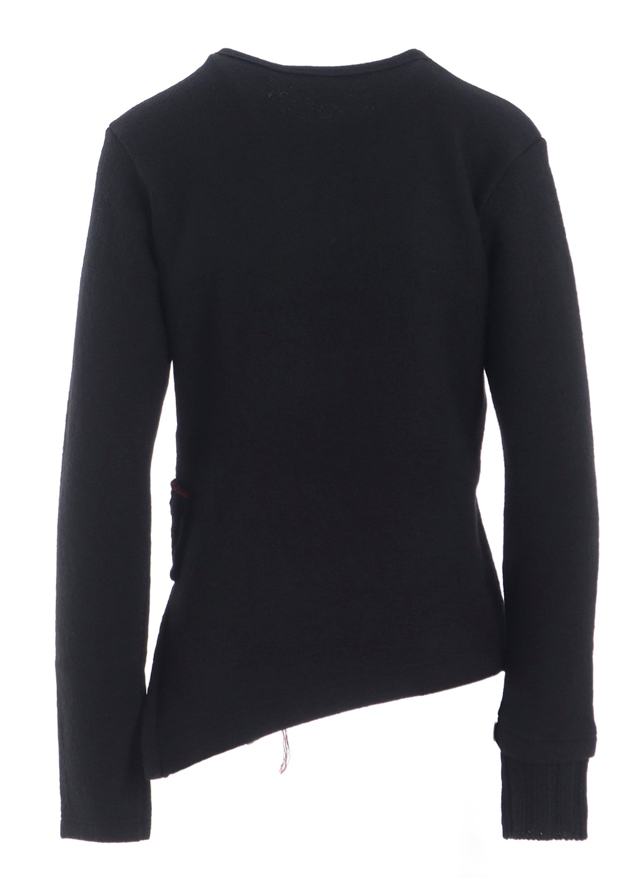 KNIT CONBINATION ASSYMETRIC PULLOVER