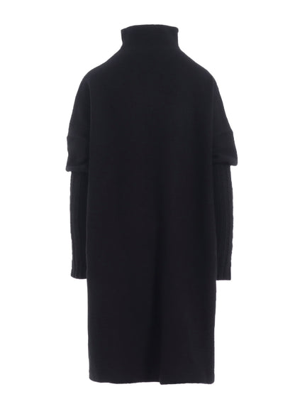 KNIT CONBINATION HIGH NECK DRESS