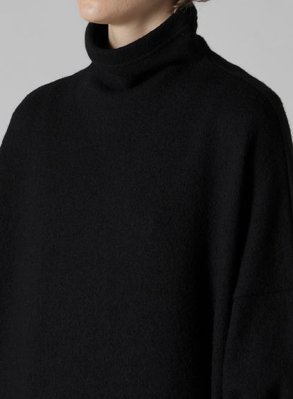 KNIT CONBINATION HIGH NECK DRESS