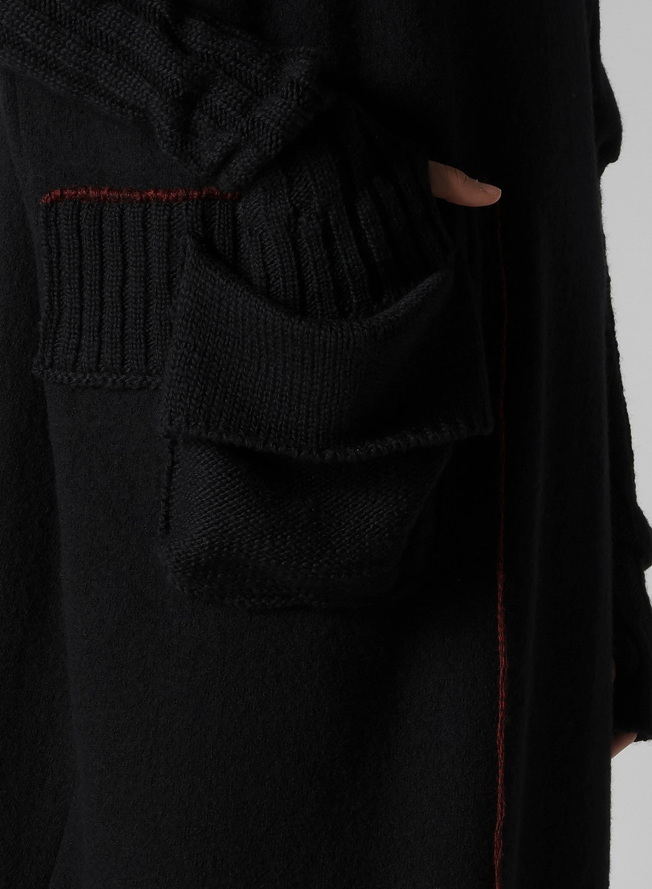 KNIT CONBINATION HIGH NECK DRESS