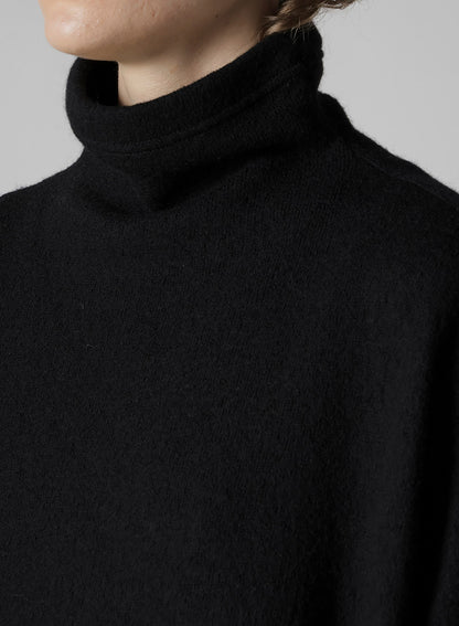 KNIT CONBINATION HIGH NECK DRESS