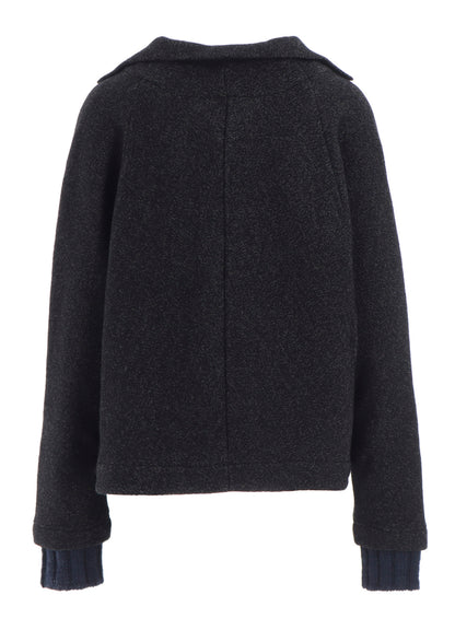 KNIT COMBINATION SHORT JACKET