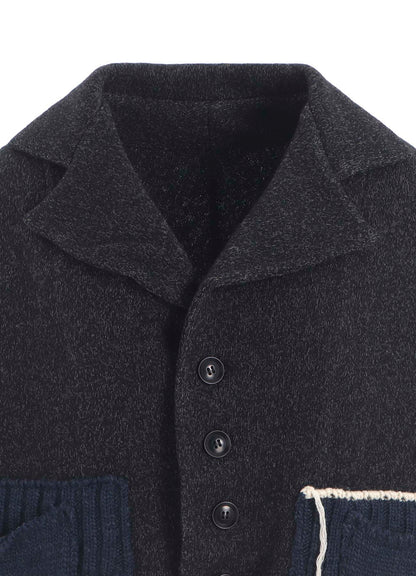 KNIT COMBINATION SHORT JACKET
