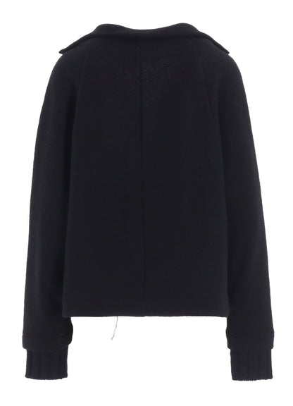 KNIT COMBINATION SHORT JACKET
