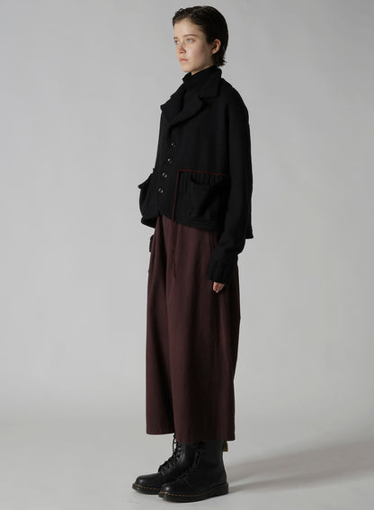KNIT COMBINATION SHORT JACKET