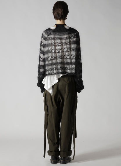 WOLE DESIGN MOHAIR KNITED SHORT PULLOVER
